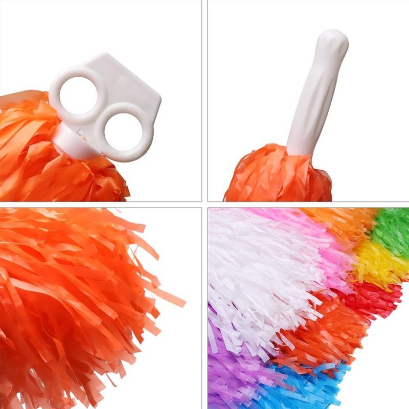 Product Introduction of 1pair Double hole handle Dress Costume Competition Flower Cheerleading Cheering Ball Cheerleader pompoms Club Sport Supplies Dance Party Decorator 15