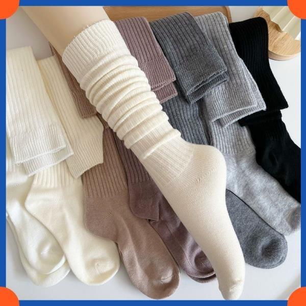  Tất Cao Đến Đầu Gối Thoáng Khí Dễ Phối Đồ Dành Cho Mùa Thu Và Mùa Đông Tất Bắp Chân Dành Cho Nữ Tất JK Chân Chân Dài Thích Hợp Cho Mùa Xuân Và Mùa Thu Màu Đen Và Trắng Tất 