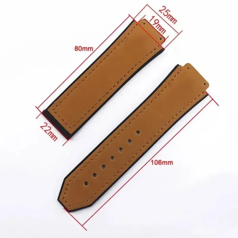 Dây Da Cho Hublot BIG BANG, Thời Trang Cổ Điển, Mờ, Dây Đeo Bằng Da Thật, Vòng Đeo Tay Thể Thao Nam, Phụ Kiện Đồng Hồ, 19 * 25Mm 1