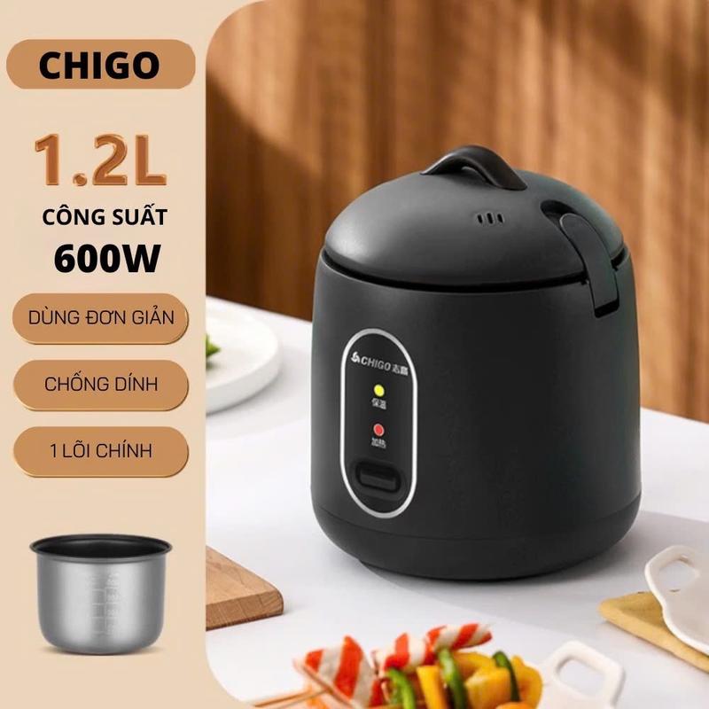  Nồi Cơm Điện Mini Đa Năng Chigo 1.2L Hàng Chính Hãng Nồi Nấu Cơm Cháo Hầm Xương Đa Năng Suất Ăn 2-4 Người Tiện Dụng 