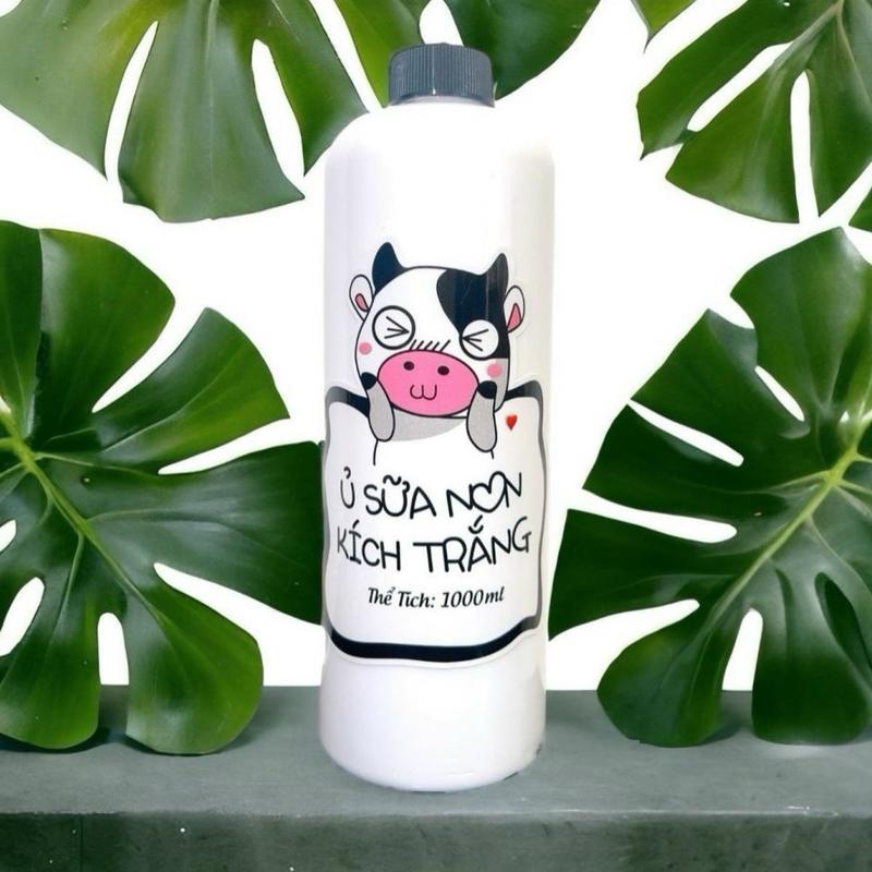 B155 - Ủ SỮA NON BÒ HỖ TRỢ LÀM TRẮNG 1000ML SIÊU TO Nữ Dưỡng Da Body 1 lít