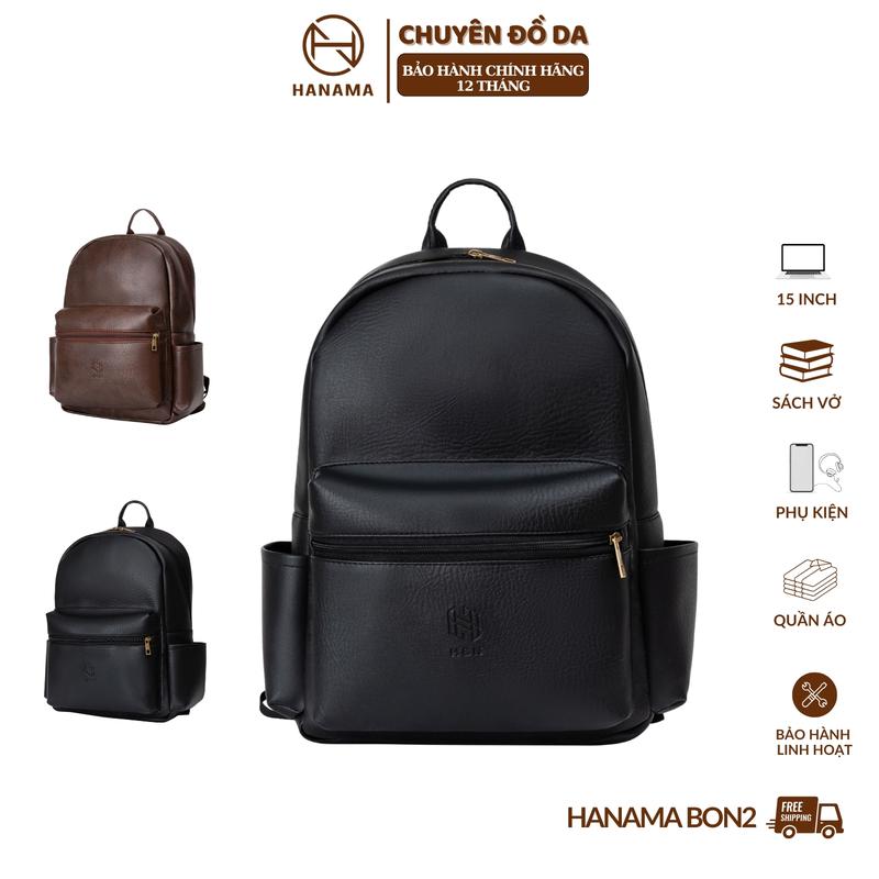 Giá Sốc JBP _Balo unisex Bon2 - Cao 40x Rộng 30x Dày 10cm hai mầu lựa chọn Màu Đen và Màu Nâu Backpack Da Đeo Vai Dabag