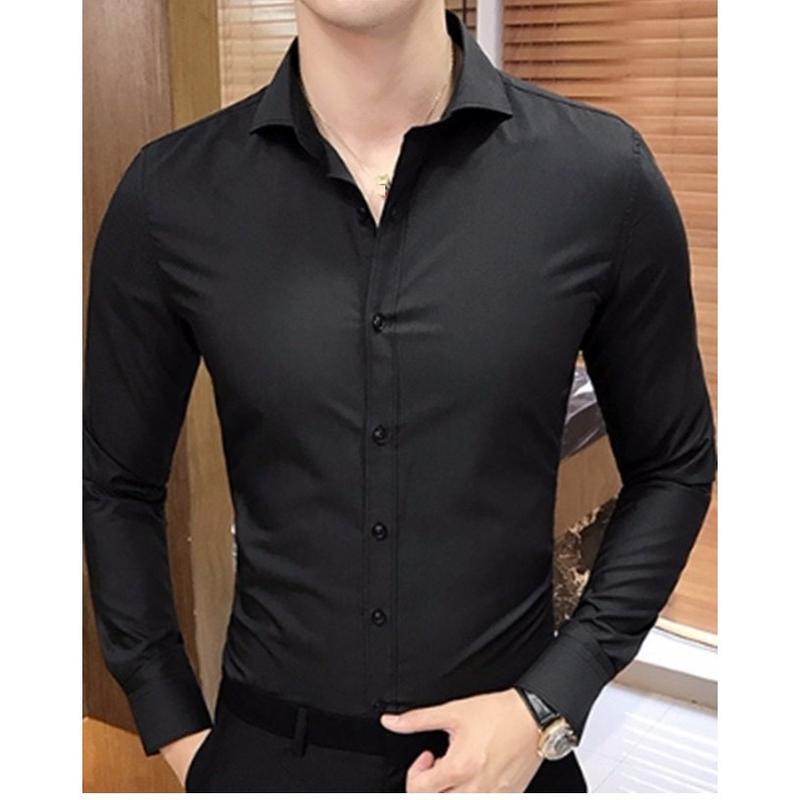 Áo Sơ Mi Nam Nữ Tay Dài Trơn- Chất Kate Thời Trang 2