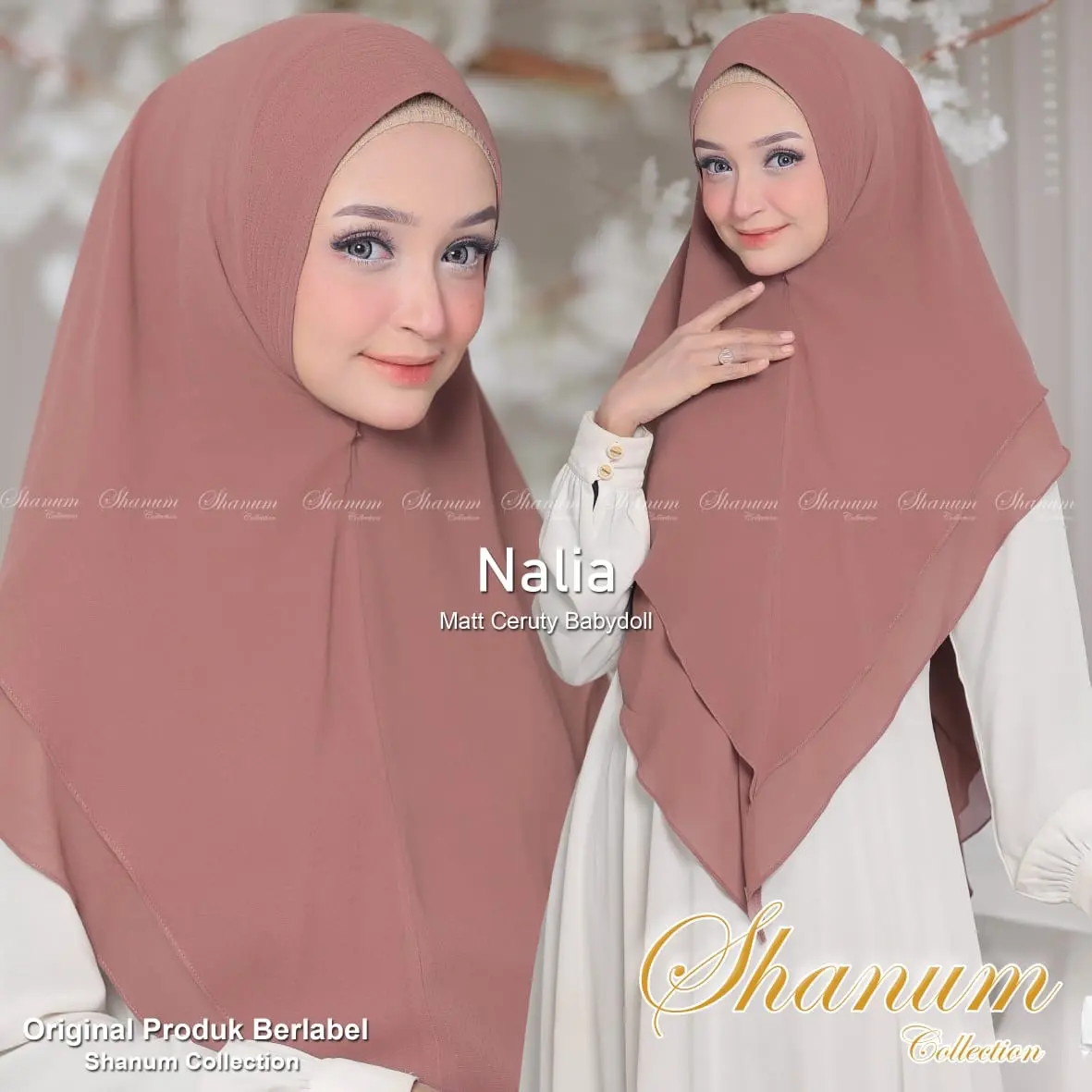 Khimar NALIA kerudung syari modis ceruty babydoll armany premium