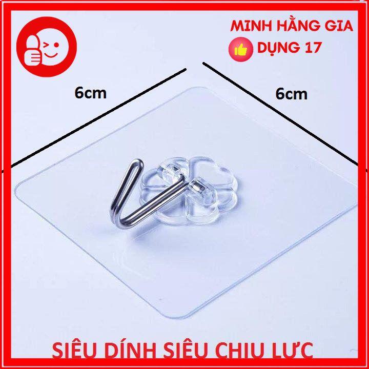 Móc dán dính tường chịu lực trong suốt, siêu dính 6