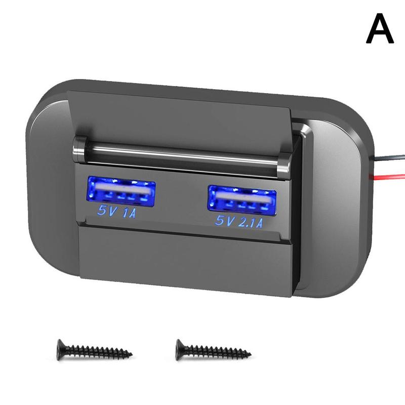 Product Introduction of Car 5V/1A 5V/1.5A PD 2 USB Port Fast Charger Socket Power Charge Outlet Panel D0J8 49
