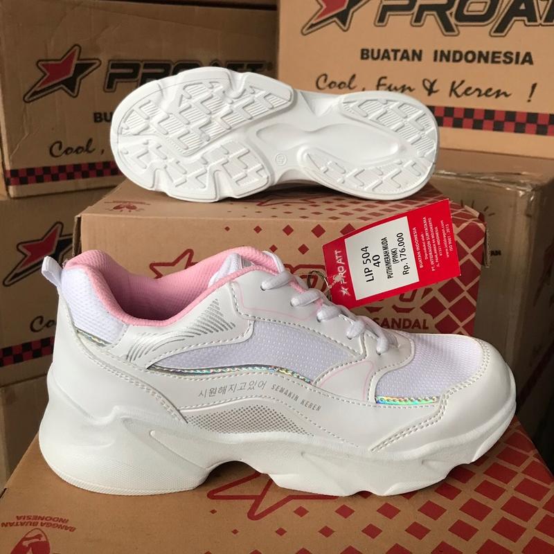 Sepatu Sneakers PRO ATT LIP 504 Putih Size 33 34 35 36 37 38 39 40 Sneaker Putih 8