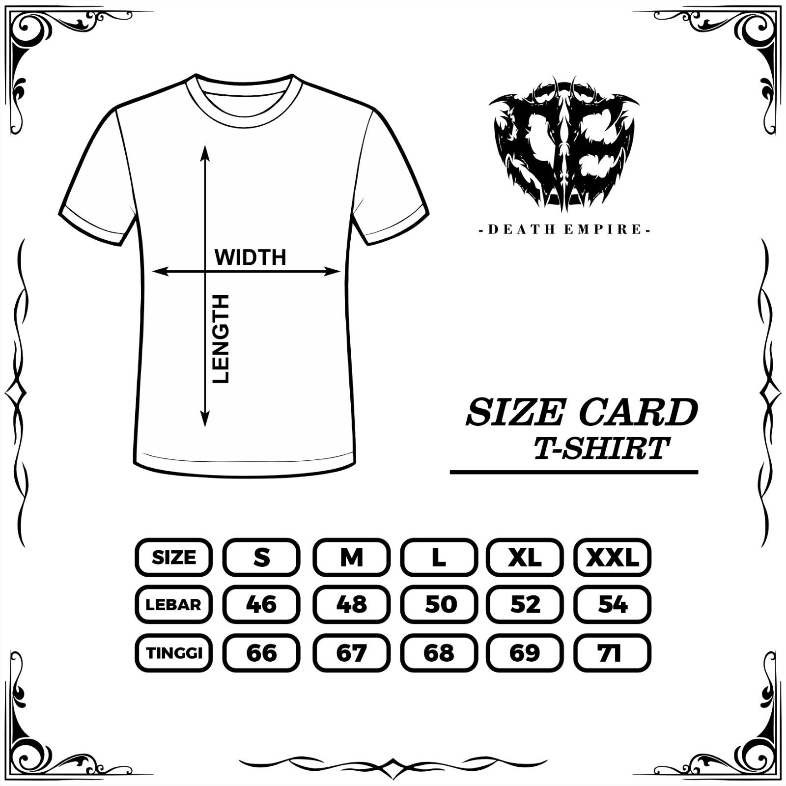 Baju Kaos Netral Terbaru DropDead Model Casual Distro Kalcer Metal Sablon Dtf Full Punggung 24s Hitam Putih Biru Merah Cabai DEATH EMPIRE AC5