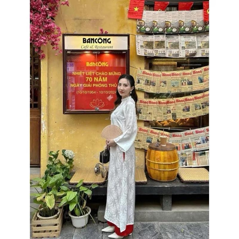 Product Introduction of Áo Dài Lụa Gấm Cao Cấp Thọ Dơi, Mặc Tết Đi Chơi, Dạo Phố, Chụp Ảnh Cực Đẹp 36