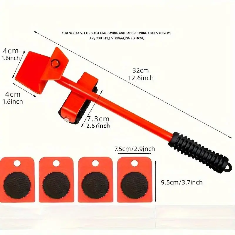 Furniture Lifters with 360 Degree Rotatable Pads, Household Furniture Lifters for Easy Redesign and Rearrange Living Space 1