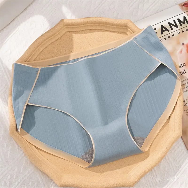 Đồ Lót Không Đường May Dành Cho Nữ, Với Đáy Quần Cotton Và Lớp Lót Kháng Khuẩn Graphene, cạp vừa, Quần Lót Thoáng Khí Dựa Trên Epoxy, Thích Hợp Cho Phụ Nữ 1