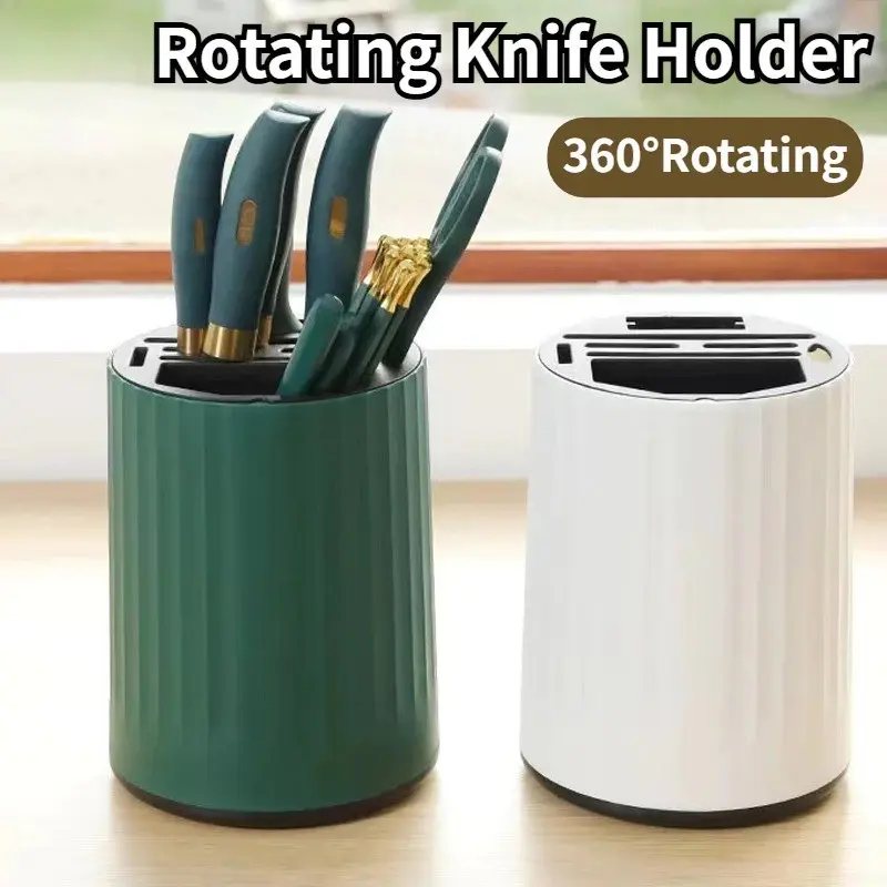 Rotating Knife Rack 360° Storage Rack Multi-functional Household ...