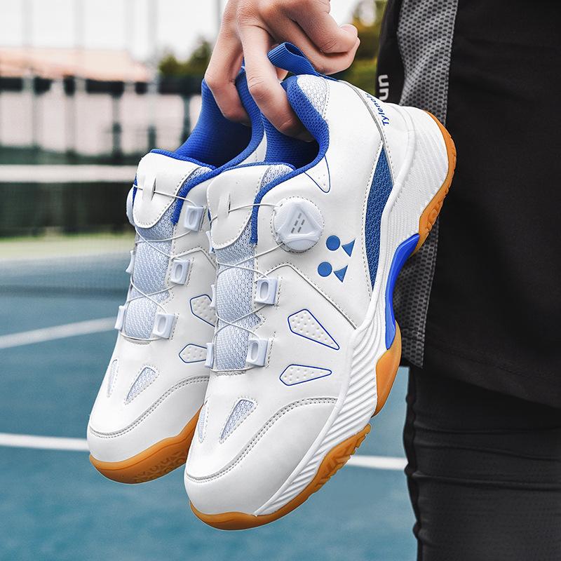 In Stock Professional Badminton Shoes Non-Slip Tennis Shoes Volleyball Shoes Sneaker Table Tennis Ball Shoes Competitive Table Tennis Ball Shoes Badminton Shoes Tennis Shoes Lightweight Sneaker Men and Women Breathable Rotating Button Retail 1