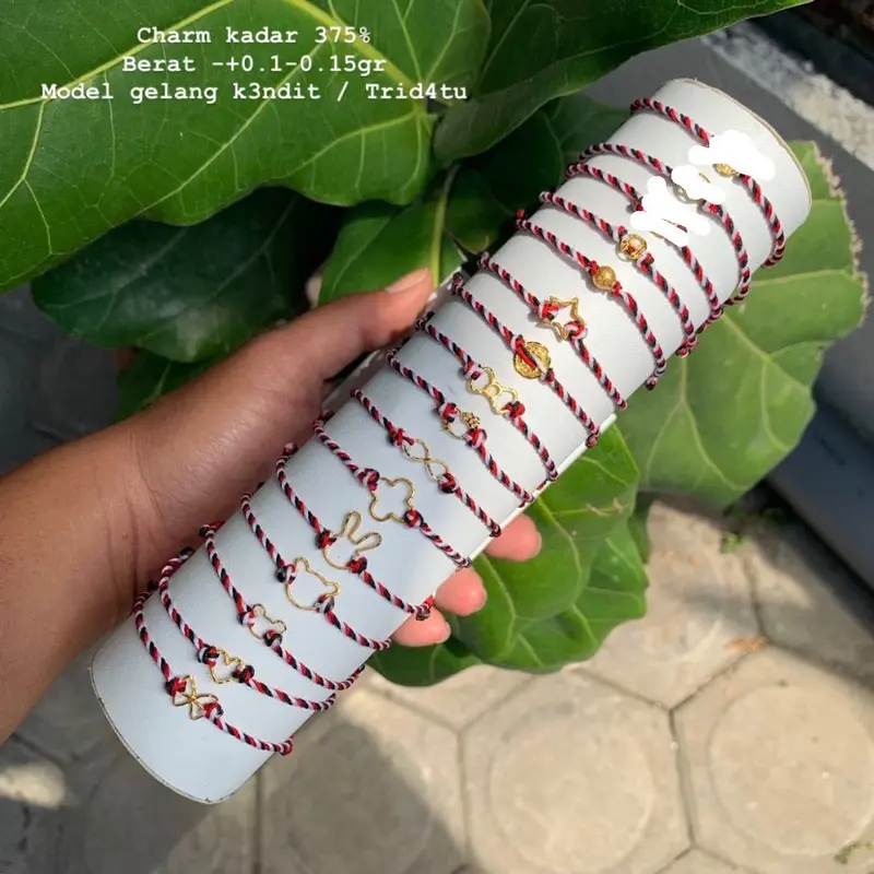 Gelang Trid4tu / k3ndit + charm 3ma5 kadar 375% 0