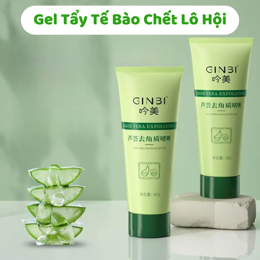 Tẩy Da Chết Mặt GINBI Dạng Gel Nha Đam Làm Sạch Sâu Lỗ Chân Lông Loại Bỏ Tế Bào Chết Sạch Sâu Cải Thiện Mụn Đầu Đen 100g