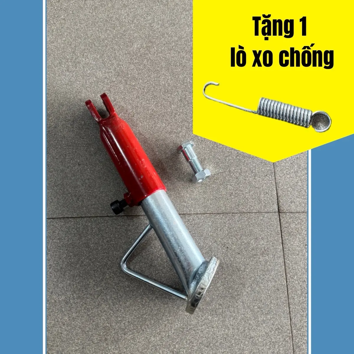 Chân chống nghiêng, chống thồ chở nặng cho nhiều dòng xe máy, có ốc tăng chỉnh độ cao