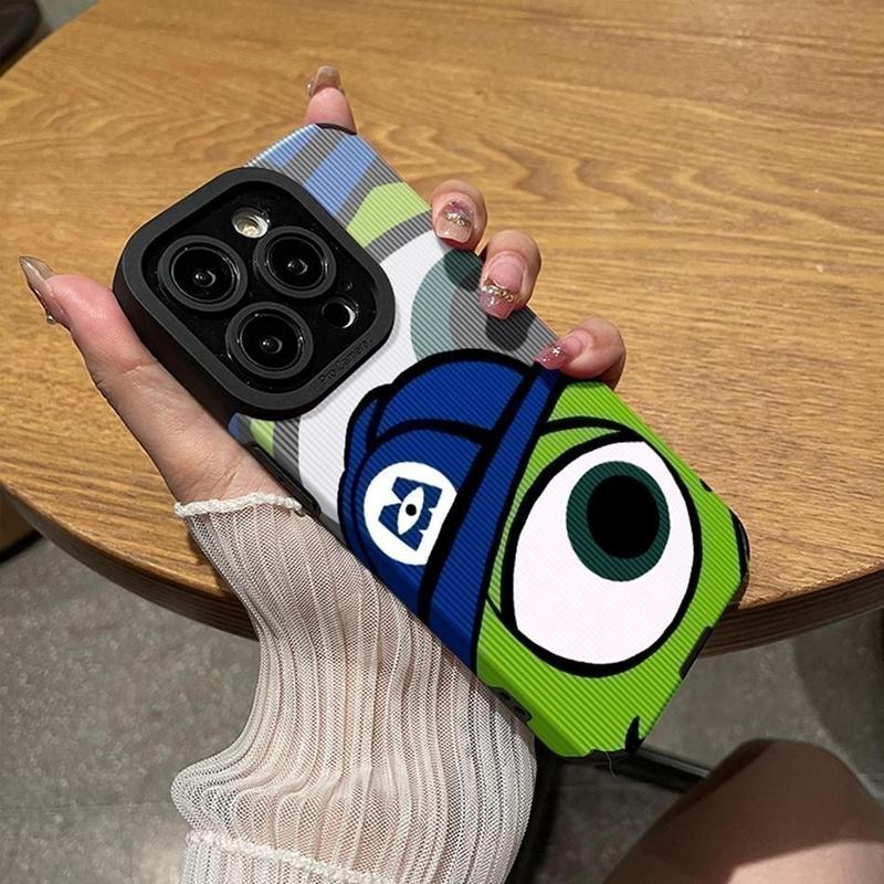 Product Introduction of Green Leather Phone Casing for iPhone 11 13 12 14 15 16 Pro Max X XR 16Pro XS MAX 7 8 Plus SE 15Pro max Case Silicone Cute Monster Cartoon Protector Soft Shockproof Cover 27