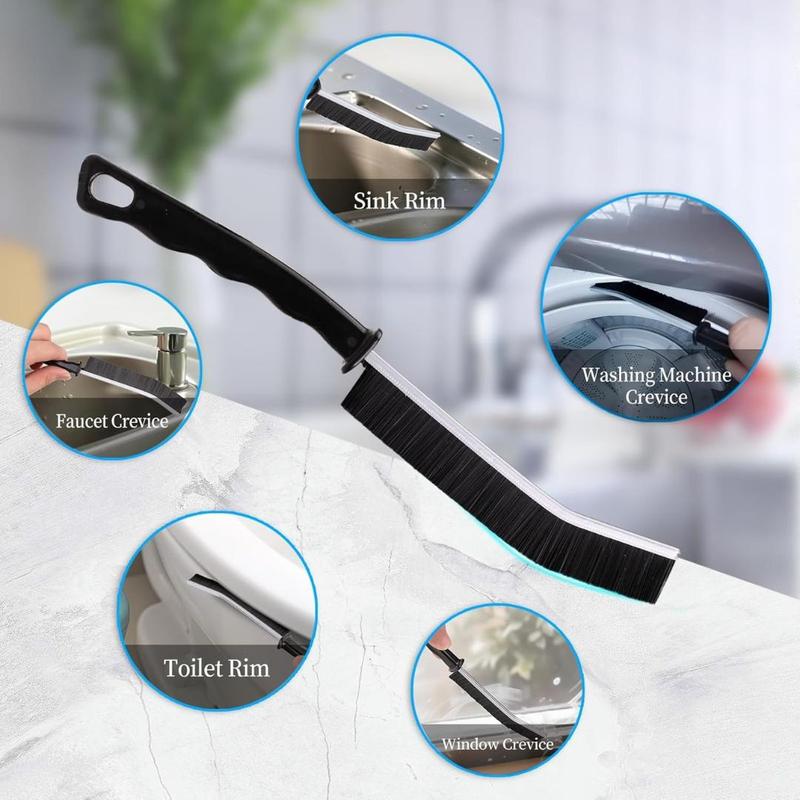 Product Introduction of Crevice Cleaning Brush, 5 Counts Multifunctional Hard Bristle Gap Brush, Household Kitchen Tiles Window Crevice Cleaning Tool 7