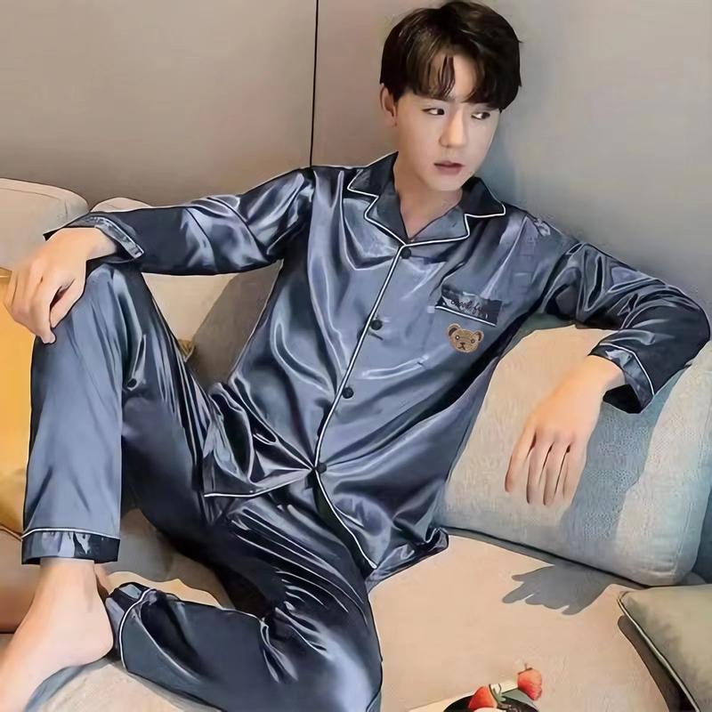 Product Introduction of Đồ Ngủ, Hàng Mới Về, Dành Cho Nam Giới, Mùa Xuân Và Mùa Thu Hè, Quần Dài Dài Tay, Lụa Lạnh Cao Cấp, Lụa Mỏng, Bộ Đồ Mặc Nhà 4