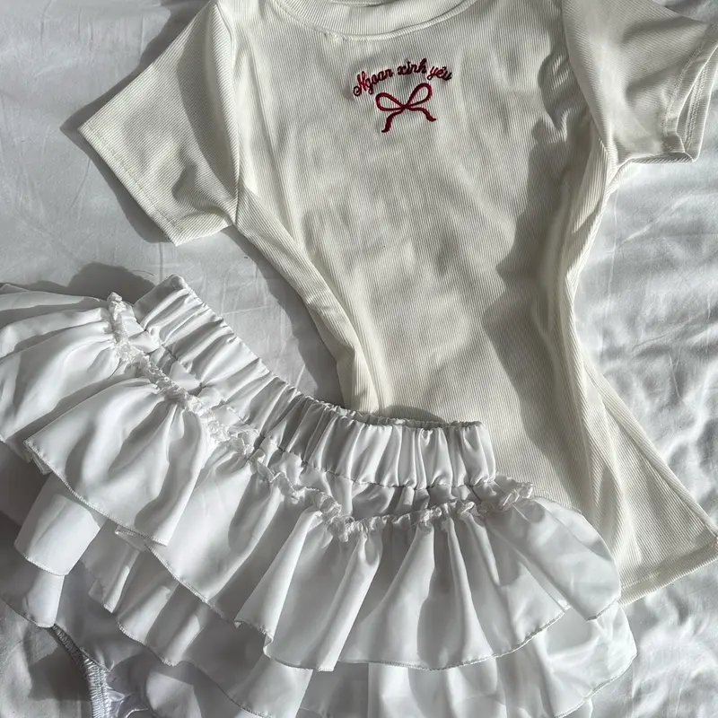 [BST NƠ XINH] ÁO THUN BABY TEE THÊU NƠ NGOAN XINH YÊU 3
