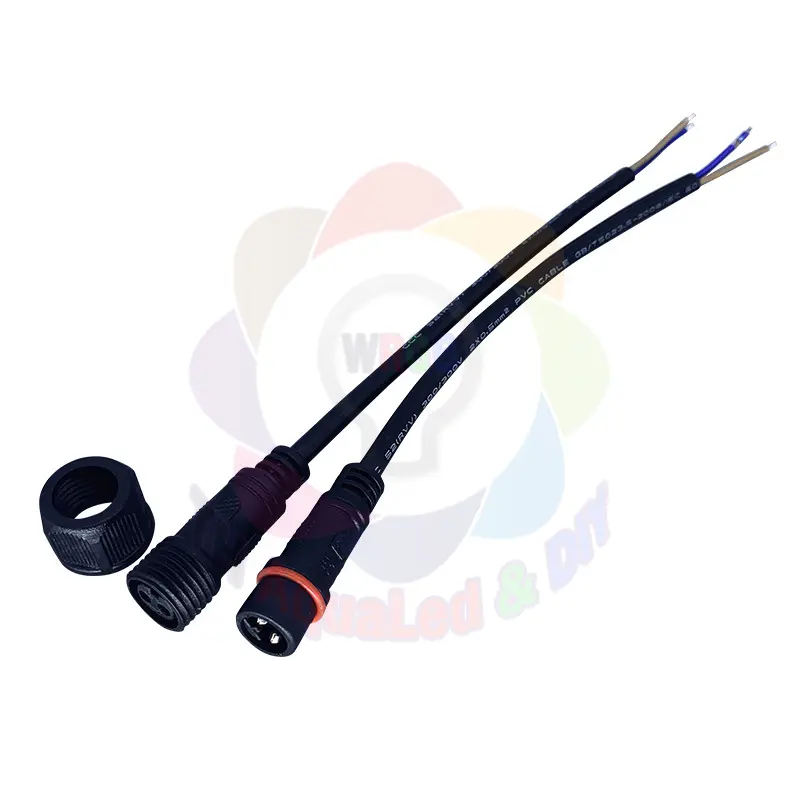 Bộ Jack cắm chống nước âm dương lõi 0.75mm2 phân loại 2,3,4,5 Pin (lõi) dày có đai ốc kết nối chắc chắn ngăn nước vào 1