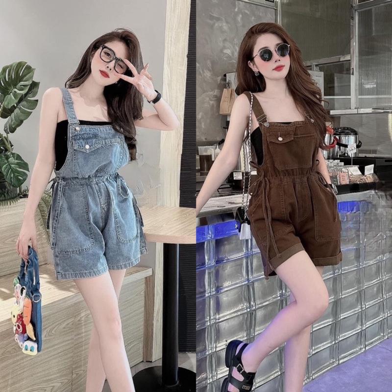 Quần yếm short jean đủ màu ạ