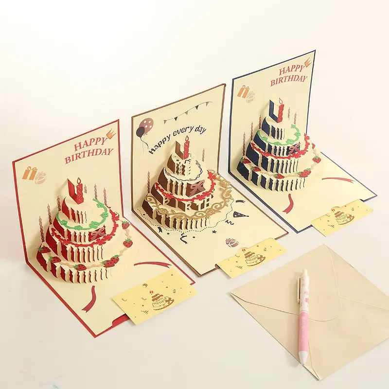 3D Birthday Card with Colorful 3D Style, Happy Birthday