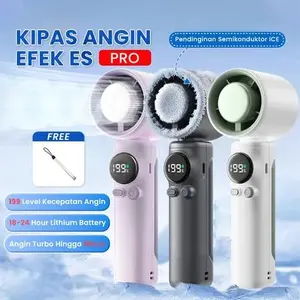 199-SpeedPortable Turbo Handheld Fan | Mini Cooling Fan with LED Display & Battery | Kipas Mini Boleh Laras & Cas