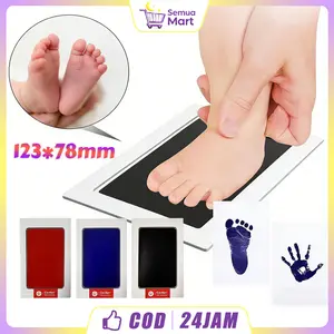 Baby Footprint Ink Pad Cap Tangan Kaki Bayi Bantalan Tinta Telapak Kenang-Kenangan Handprint Ink Pad