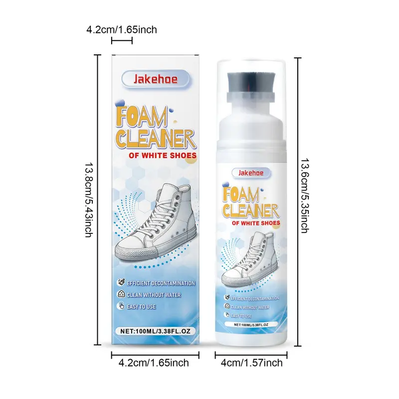 Foam Cleaner for White Shoes,  1/2 Counts Shoe Cleaner with Brush, Household Cleaner for Daily Cleaning, Sneakers, Shoes, Home Care Supplies, Footwear 1