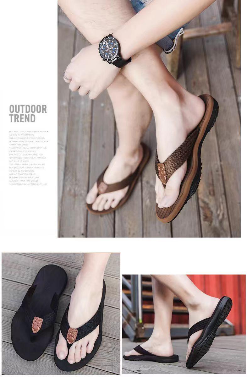 Product Introduction of Dép Xỏ Ngón Mùa Hè Cho Nam, Có Thể Đeo Ngoài Trời, Chống Trượt, Độ Đàn Hồi Cao, Đế Mềm, Sọc, Phong Cách Người Nổi Tiếng Trên Internet, Chống Mài Mòn, Thích Hợp Cho Các Cặp Đôi, Hàng Mới Về Năm 2024 12