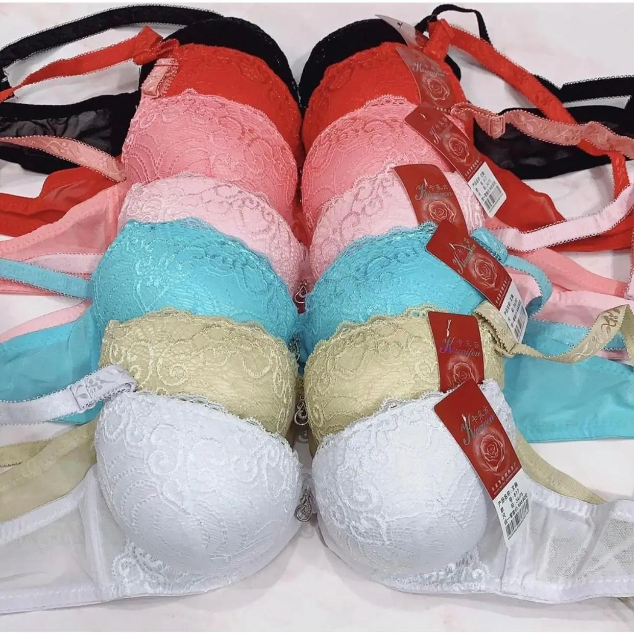 áo lót ren nâng ngực siêu dày, mút dày 5cm (áo nâng ᵰgực) [Siêu Sale] [Ảnh thật] [chính hãnġ] Nữ Bra Nhung Women Đen