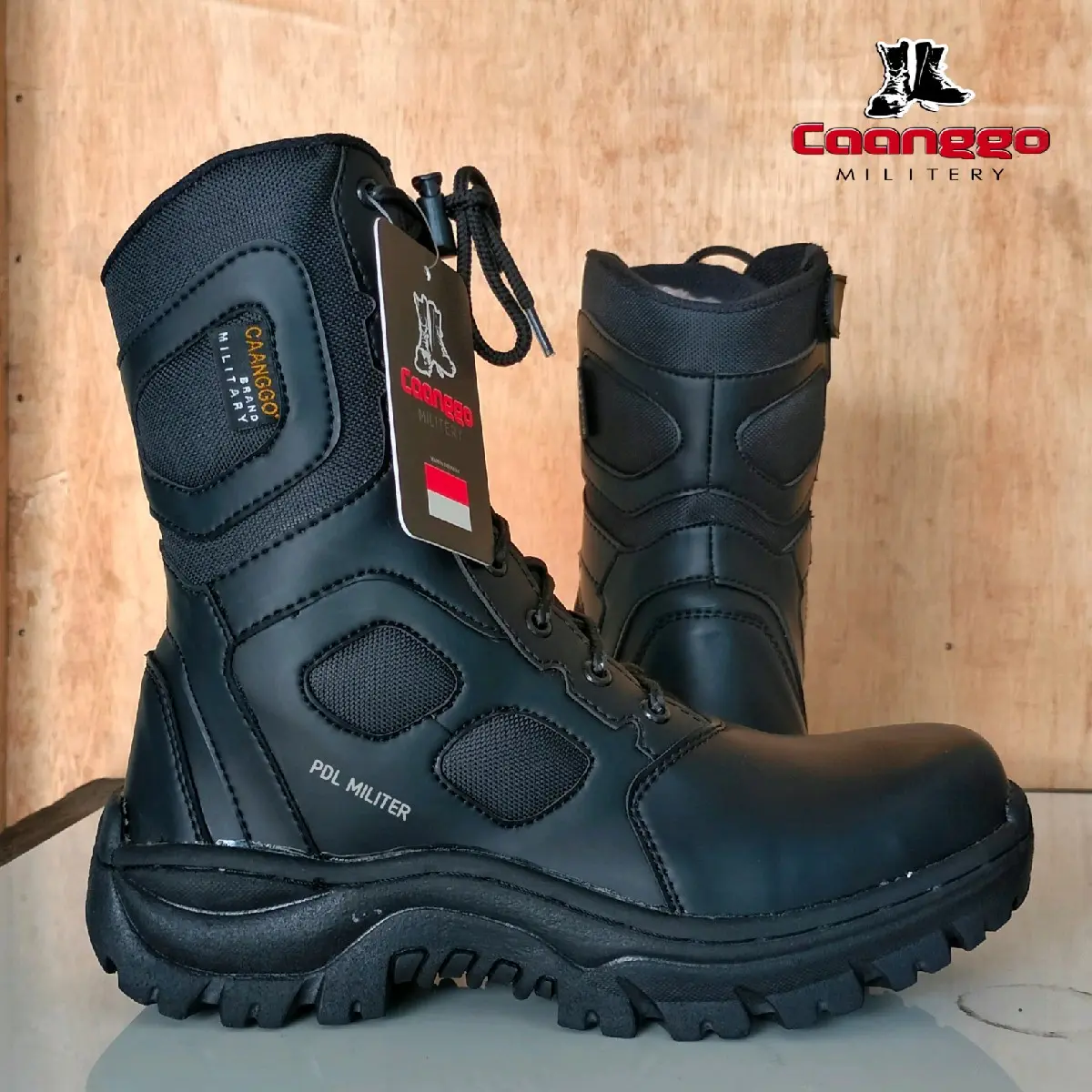 Sepatu pdl terbaru tni polisi dan security ujung besi terbaru caanggo militery