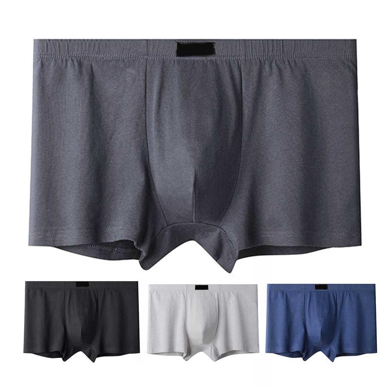 Men Boxer Underwear Elastic Waist High Elasticity Breathable Loose Fit U-Convex Boxer Briefs Home Sleep Daily Wear 8