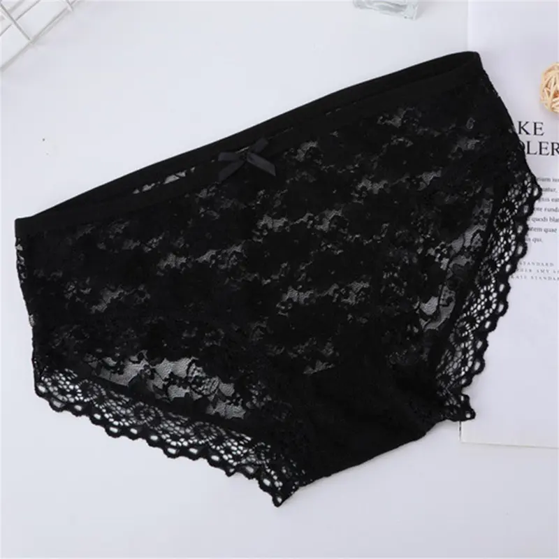 Quần Lót Ren, Cạp Thấp, Đồ Lót Cỡ L/XL, Quần Sịp Cạp Thấp, Thoải Mái Và Mềm Mại, Quần Lót Hoa Hợp Xu hướng Đồ Lót, Có Sẵn Trong 1 / 2 Chiếc 6