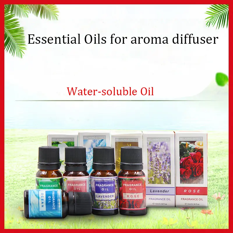 10ML Essential Oils For Car Air Freshener Diffuser Air Humidifier Aromatherapy 12 Kinds Water-soluble Oil For Relieve Stress Fragrance Scented