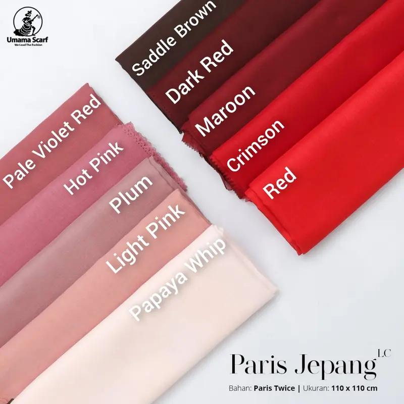 Umama Scarf - Kerudung Polos Segi Empat Paris Jepang Lc 1
