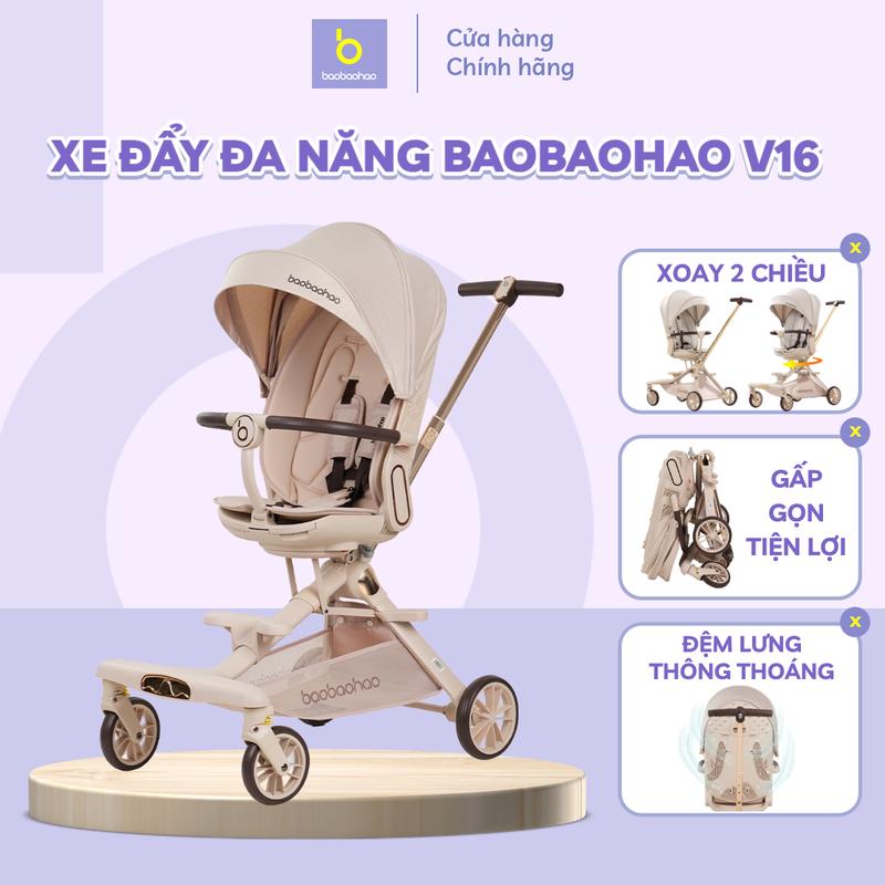 Xe Đẩy 2 Chiều Baobaohao V16 Xe Đẩy Gấp Gọn Tiện Lợi Dễ Dàng Di Chuyển Dây Đai 5 Điểm An Toàn