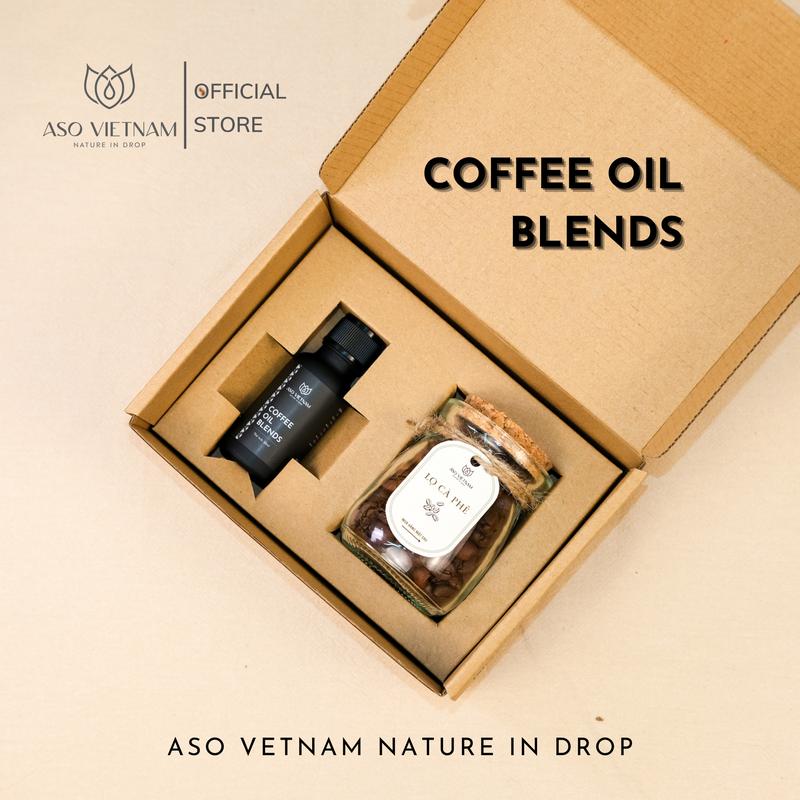 Bộ Sản Phẩm Tinh Dầu Cà Phê ASO Việt Nam "COFFEE OIL BLENDS" Sản Phẩm Giúp Tập Trung Tinh Thần Và Khử Mùi Hiệu Quả - Tinh Dầu Thơm Phòng - Khử Mùi Ôtô