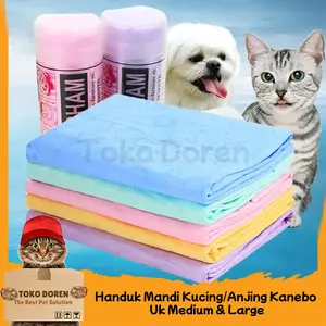 Handuk Mandi Kucing/Anjing Kanebo Uk Medium & Large