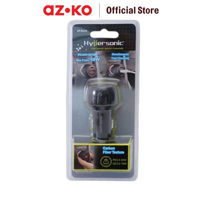 Gambar AZKO Hypersonic Charger Mobil Smart Quick - Hitam Car Charger Adaptor Pengisi Daya Mobil Peralatan Port Mobil dari AZKO ID Kota Administrasi Jakarta Barat Tokopedia