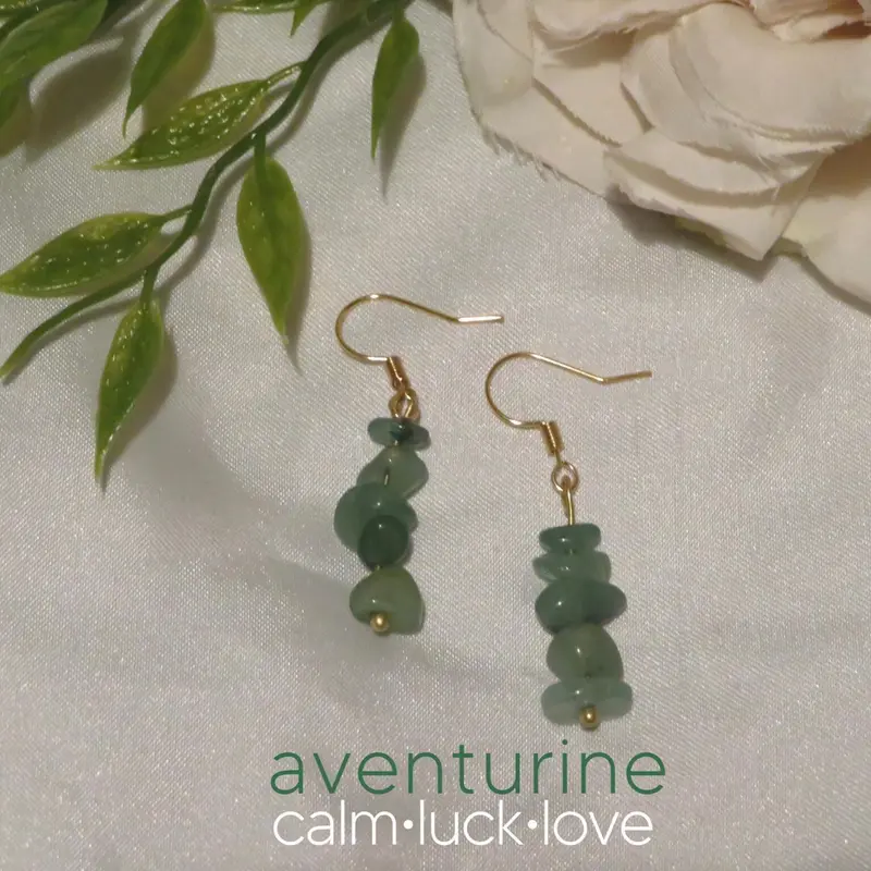 Anting Manik Manik Batu Kristal Alam / Crystal Earrings Bead Natural Stone Rock 3