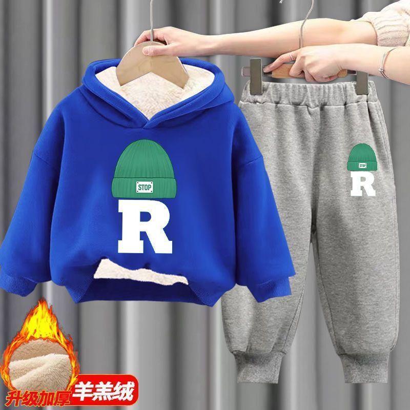Product Introduction of Bộ Áo Len Lót Lông Cừu Cho Bé Trai Và Trẻ Em, Hai Mảnh, Có Mũ Trùm Đầu, Thích Hợp Cho Bé Và Trẻ Em, Quần Áo Mùa Thu Và Mùa Đông, Thời Trang, Năm 2025 14