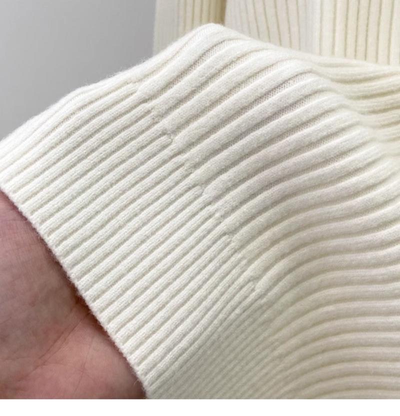 Product Introduction of 200 Wearable plus Size Polo Top Women's Autumn and Winter Half-High Collar Half-Open Zipper Sweater Loose Slimming Sweater Fashion 30