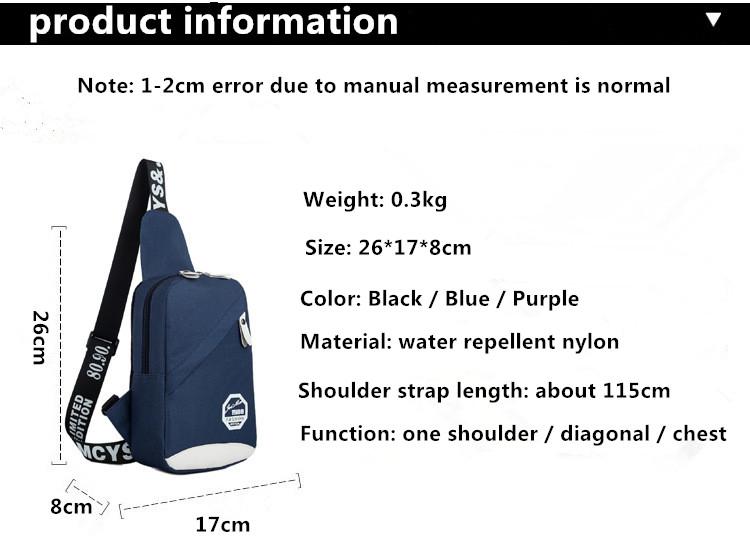 Product Introduction of Shoulder Chest Sling Bag for Men Women Fanny Waist Pack Male Cross Crossbody Belt Pouch Bolsas Kangaroo Handbag Husband Backpack 29