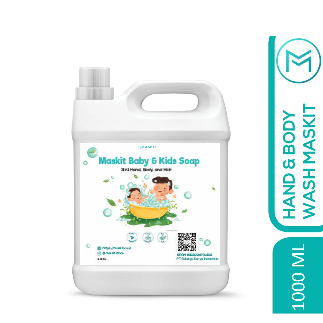 Baby Kids Hair & Body Wash Sabun Shampoo Bayi Maskit 250ml & 1000ml
