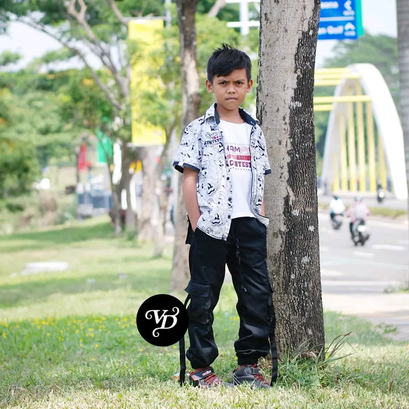celana k pop anak celana panjang anak celana cargo joger pant  celana junior katun polos 2