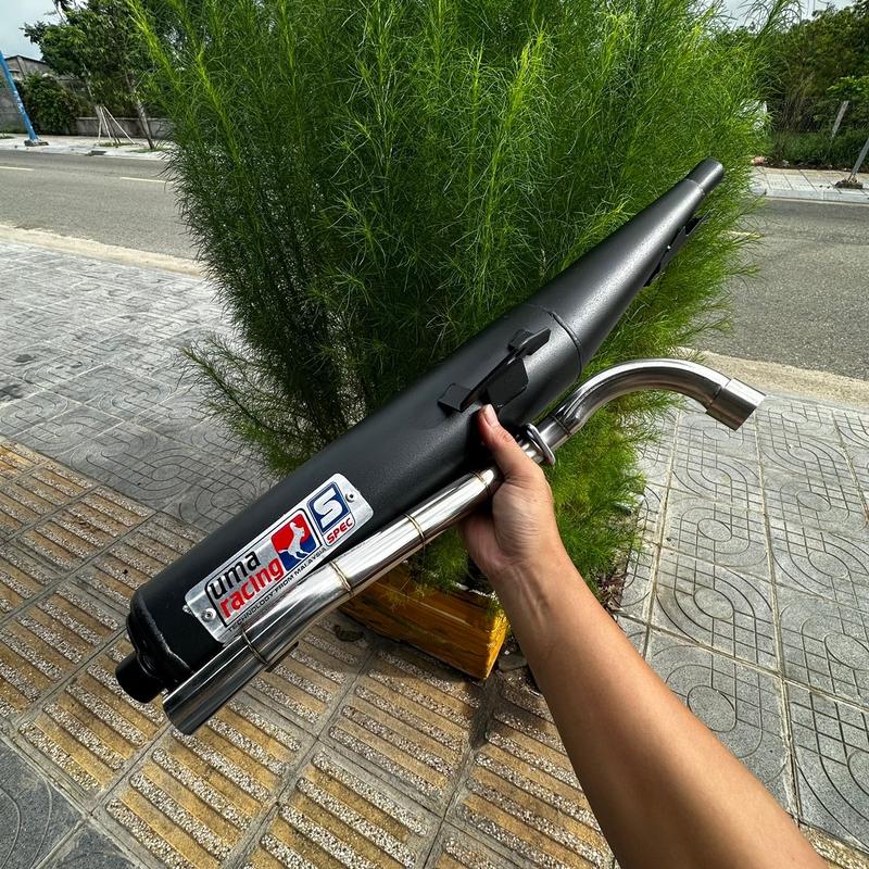 Pô Uma cổ inox xe sirius gắn như zin