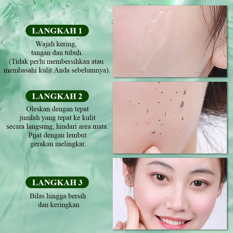 【Beli 1 Gratis 1】SHE Eureka Chlorella Exfoliating Gel Facial Glowing Blackhead Cleaner Body Exfoliating Mencerahkan Dan Mengangkat Sel Kulit Mati 3