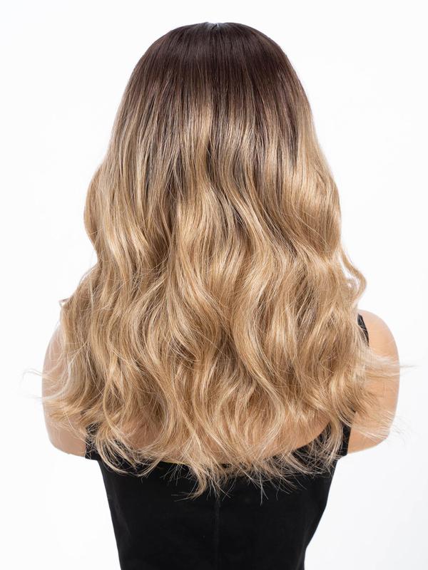 18 Inch Long Wavy Wigs for Women, Gorgeous Fluffy Wigs without Bangs, Synthetic Lace Front Wigs for Party, Daily Use 3